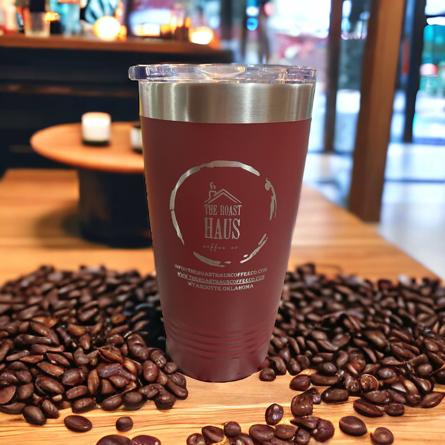 20oz stainless steel tumbler - The Roast Haus Coffee Co.