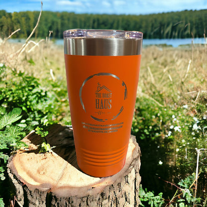 20oz stainless steel tumbler with slide lids - The Roast Haus Coffee Co.