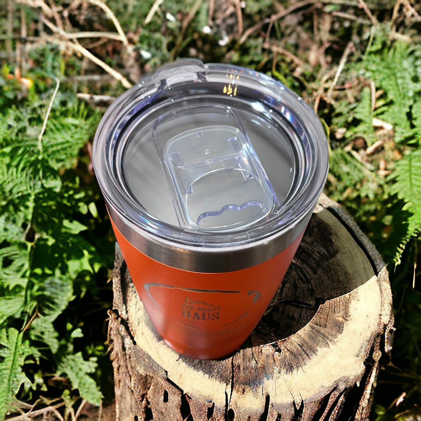 20oz stainless steel tumbler with slide lids - The Roast Haus Coffee Co.